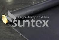 Water resistance Neoprene Coated Fiberglass Chemical Resistant Fabric Black Color Weather Resistance