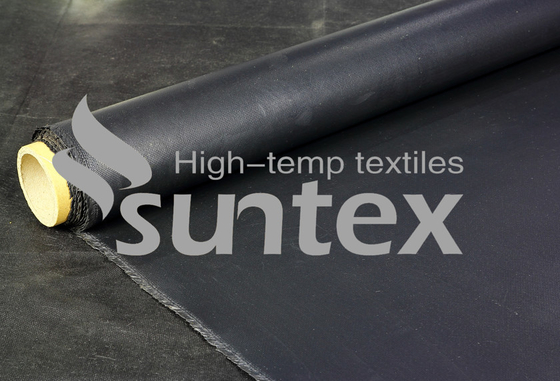 Corrosion and oil resistance Black Neoprene Coated Fiberglass Chemical Resistant Fabric Or Tape To Mid - East