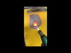 Посмотреть демонстрацию огнестойкого занавесочного материала из стекловолоконной ткани с силиконовым покрытием 850 г/м2