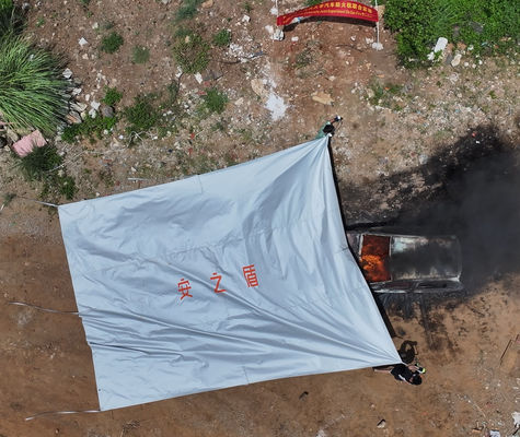 Extra Large Gray EV Fire Blanket with 550℃/1000℃ Thermal Resistance for Fire Pit Mat