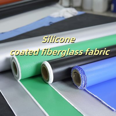 Grey Silicone Coated Fiberglass Fabric 0.3mm Thick 400 g/sqm