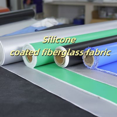 Grey Silicone Coated Fiberglass Fabric 0.3mm Thick 400 g/sqm