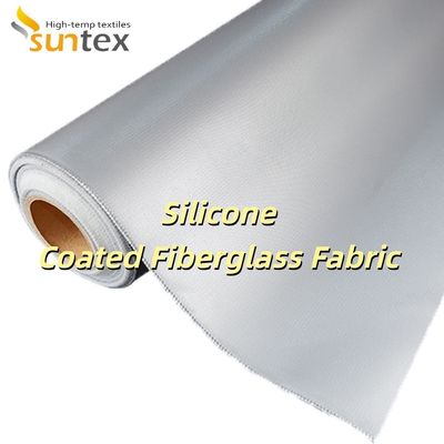 0.3 mm Thickness 400 g/sqm Weight Silicone Coated Fiberglass Fabric for Thermal Insulation and Fire Retardant Applications