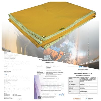Pre-Cut Heat and Spark Resistant Welding Blanket with Acrylic Coated Fiberglass for Fire Protection