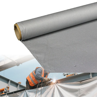 High Temperature Resistant PU Coated Fiberglass Fabric 460 g/sqm 0.41 mm Twill Weave for Welding Protection