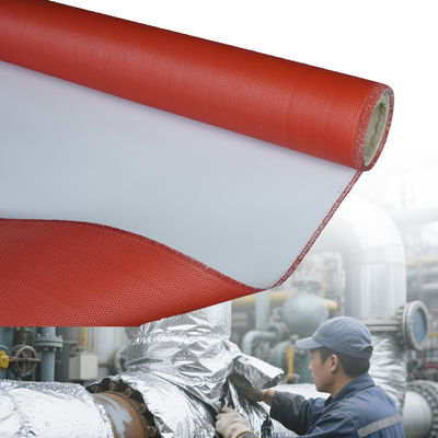 Waterproof PU Coated Fiberglass Fabric 460 g/sqm 0.41 mm for High Temperature Applications