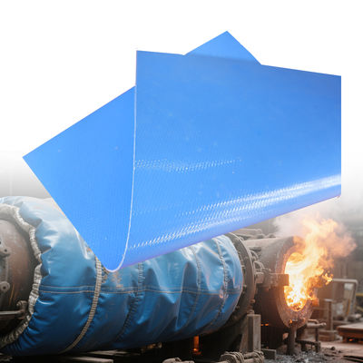 High Temp Fireproof Silicone Coated Fiberglass Fabric with 0.3 mm Thickness and 400 g/sqm Weight in 1 / 1.2 / 1.5 meter Width