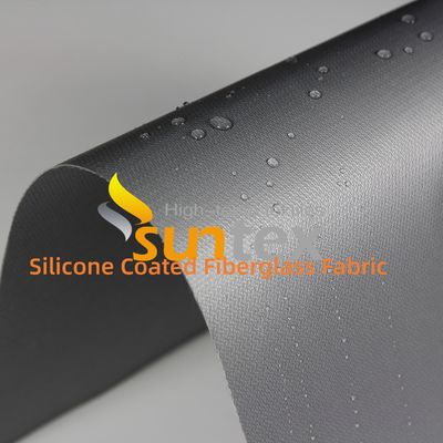 Double Sided Silicone Coated Fiberglass Fabric with 50 m / 100 m Roll Length and Corrosion Resistance