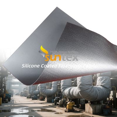 Heat Insulation Fiberglass Fabric: Double Sided Silicone Coated, 590g/m², 0.45mm