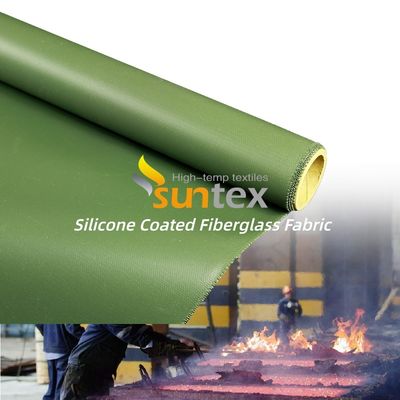 Alkali Free Water Repellent Anti-Corrosive Silicone Coated Fiberglass Fabric for High Temperature Applications