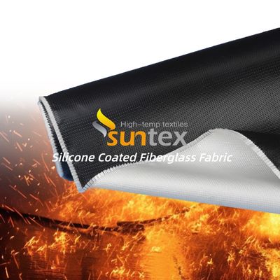 Heat Insulation Fiberglass Fabric: Double Sided Silicone Coated, 590g/m², 0.45mm