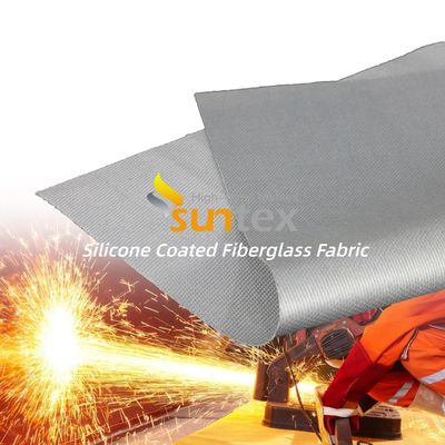 Fireproof Fabric with Double Sided PU Coated Silicone Coated Fiberglass Fabric in 50 m / 100 m Roll Length