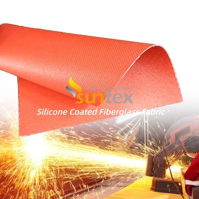 Fireproof High Temperature Retardant Silicone Coated Fiberglass Fabric with 0.3 mm Thickness and 400 g/sqm Weight