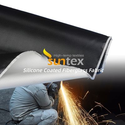 Liquid Silicone Rubber Coated Fiberglass Cloth High Temperature Fireproof Fabric with Corrosion Resistant and Weatherproof Properties