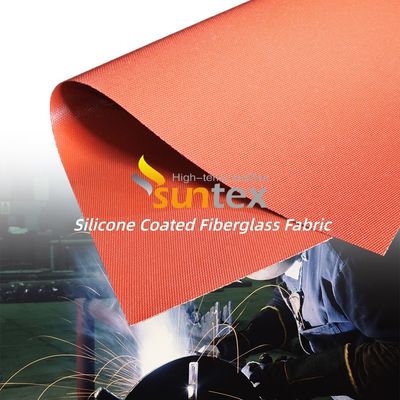 Red Double Sided Alkali Free Silicone Coated Fiberglass Fabric for Thermal Insulation