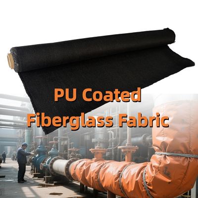 Industrial PU-Coated Fiberglass Fabric | 460 g/sqm, 0.41 mm, Twill WeaveWidth: 1m - 1.55m