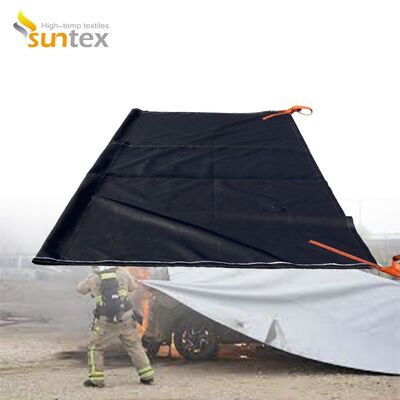 Professional Grade EV Fire Blanket with 550℃/1000℃ Thermal Resistance for Oxygen Deprivation and Two-Person Deployment