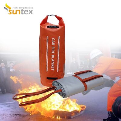 Portable EV Car Fire Blanket with 550℃/1000℃ Thermal Resistance for Oxygen Deprivation Fire Control