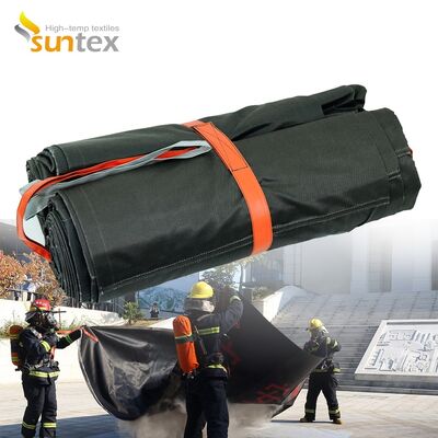 Suntex EV Car Fire Blanket with 550℃/1000℃ Thermal Resistance for Oxygen Deprivation in Gray