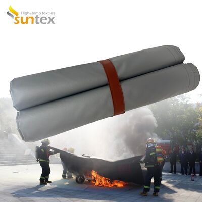 Large EV Fire Blanket with 550℃/1000℃ Thermal Resistance for Oxygen Deprivation and Gray Color Protection