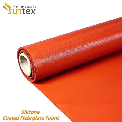 Fireproof Waterproof Silicone Coated Fiberglass Fabric 850g/m2 High Silica Fiberglass Cloth for Industrial Safety