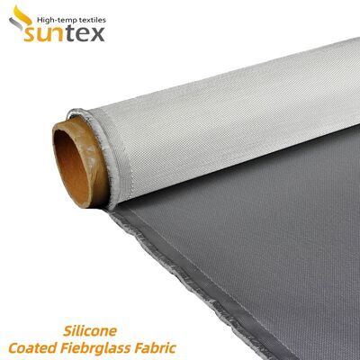 Fireproof Grey Silicone Coated Fiberglass Cloth