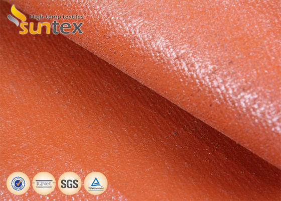 Red Double Sides Fiberglass Fabric Fireproof High Temperature Thermal Insulation Silicone Rubber Coated Fabric Cloth