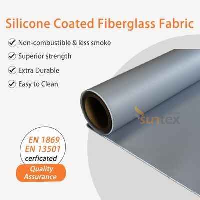 Wholesale Custom 850g/m2 Fireproof Heat Resistant Silicone Coated Fiberglass Fabric High Silica Fiberglass Cloth