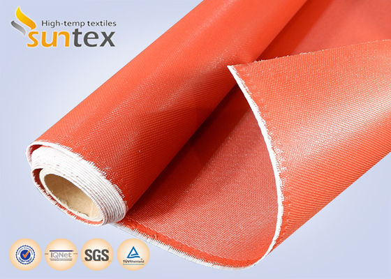Customized Colored Good Resistance E-Glass Silicone Rubber Coated Fabric Cloth Fiberglass Base Heat Resistant Safety for Cutting Process