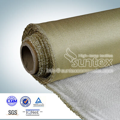 800C Vermiculite Coated High Temperature Fiberglass Cloth Heavy Duty Welding Protection
