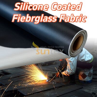 High Temperature Resistant Fireproof Anti-tear Silicone Coated Fiberglass Fabric for Industrial Use