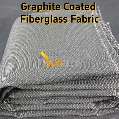 High Temperature Fiberglass Cloth with Black Graphite Coating for 750℃ Fire Resistance and Industrial Applications