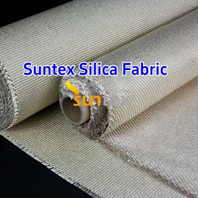 Heavy Duty Silica Cloth Welding Blanket with 1000℃ Temperature Resistance 18 oz/sqy Unit Weight and Crowfoot Pattern