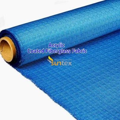 Fireproof Acrylic Coated Fiberglass Fabric with 550 Degree C Temperature Resistance for Welding Blankets