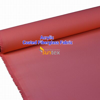 Acrylic Coated Fire Resistant Fiberglass Fabric with 550 Degree C Temperature Resistance for Easy Sewing and Cutting