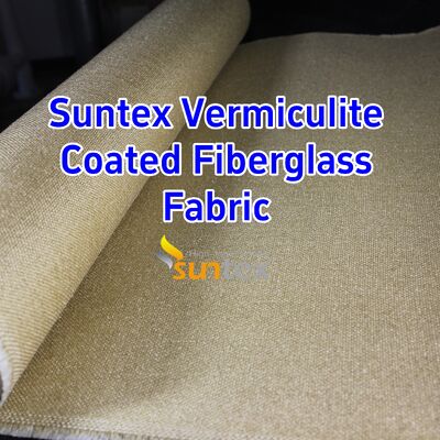 750℃ Temperature Resistance Vermiculite Coated Fiberglass Cloth with 1070gsm Heavy Weight and Excellent Abrasion Resistance for Welding Blanket