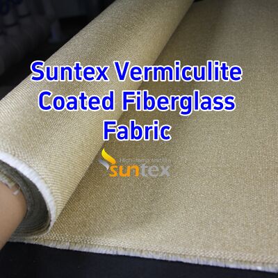 750℃ Temperature Resistance Vermiculite Coated Silica Fabric with 1070gsm Heavy Weight and Excellent Abrasion Resistance