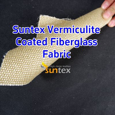 750℃ Temperature Resistance Vermiculite Coated Fiberglass Fabric with 1070gsm Heavy Weight and Excellent Abrasion Resistance
