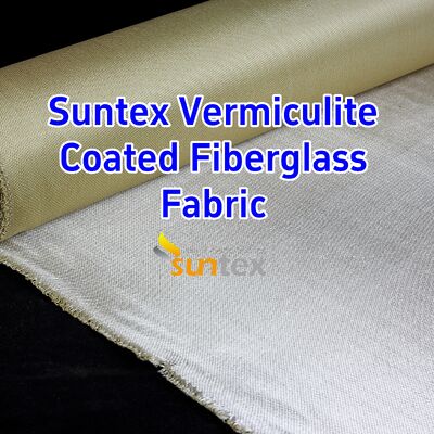 Vermiculite Coated Fiberglass Fabric with 750℃ Temperature Resistance and 1070gsm Heavy Weight for Custom Size Fire Resistant Applications