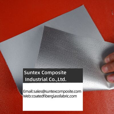 560g/sqm Weight 0.42mm Thickness Two Side Silicone Rubber Coated Fiberglass Fabric for Fireproof Applications