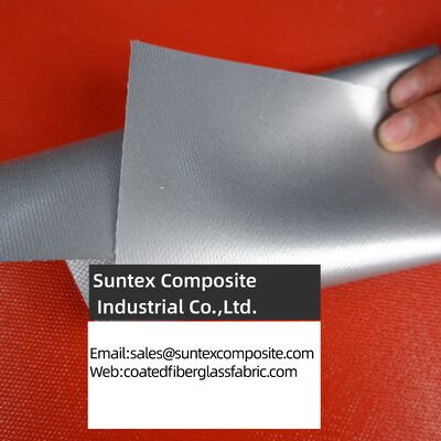 560g/sqm Weight 0.42mm Thickness Two Side Silicone Rubber Coated Fiberglass Fabric for Fireproof Applications