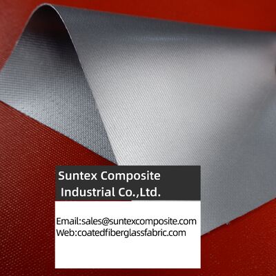 Fireproof Silicone Coated Fiberglass Fabric with 550°C Heat Resistance and Two Side Silicone Coating for Smoke Curtains