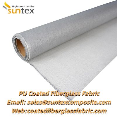 High Temperature Resistance PU Coated Fiberglass Fabric with 550℃ Basic Fabric Temperature Resistance and Good Abrasion Resistance for Fireproof Curtains