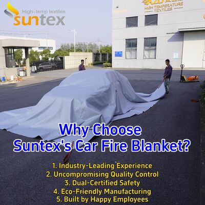 1200℃ Temperature Resistant EV Car Fire Blanket with Oxygen Deprivation and 550℃/1000℃ Thermal Resistance