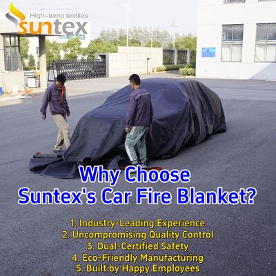 Customized Size EV Car Fire Blanket with 550℃/1000℃ Thermal Resistance and Oxygen Deprivation for Lithium-Ion Battery Safety