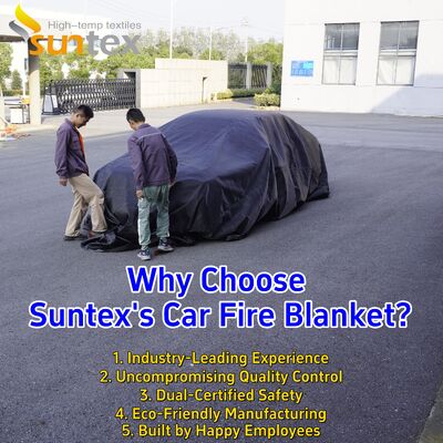 Customized Size EV Car Fire Blanket with 550℃/1000℃ Thermal Resistance and Oxygen Deprivation for Lithium-Ion Battery Safety