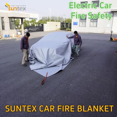 Large Size Silicone Coated Fire Blanket Fire Resistant Fiberglass Car Fire Blanket  