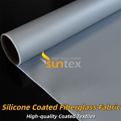 Durable Grey Color Silicone Coated Fiberglass Fabric Double Sided Fire Resistant Fabric Designed for Industrial Insulation