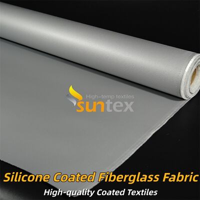 Fire Retardant Silicone Coated Fiberglass Fabric with Temperature Resistance -50°C to 500°C and Alkali Free Properties