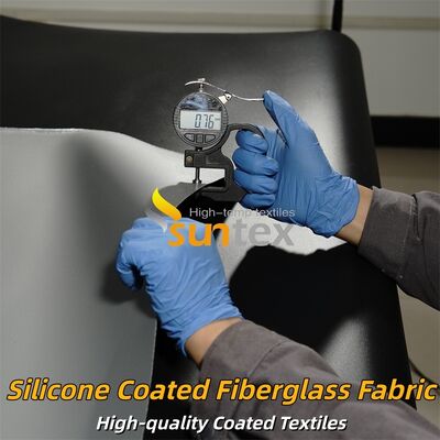 Durable Grey Color Silicone Coated Fiberglass Fabric Double Sided Fire Resistant Fabric Designed for Industrial Insulation